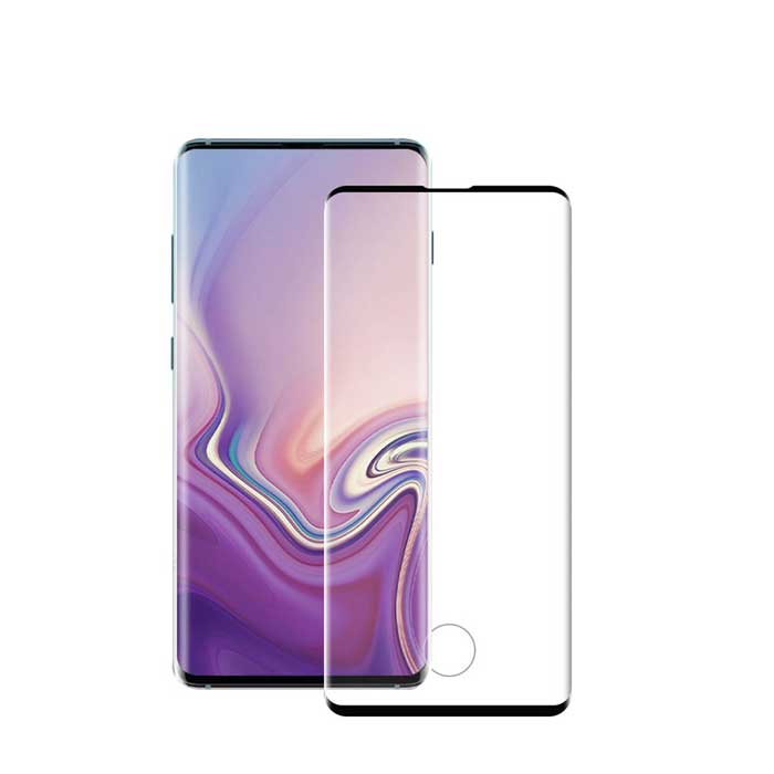 Powertech 3D Half Glue Full Face Tempered Glass Black (Galaxy S10+)