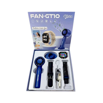 Σετ Smartwatch με ασύρματο ανεμιστήρα χειρός – FAN-GT10 – 260301 – Black