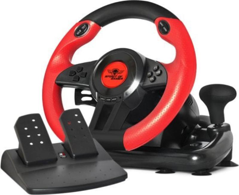 Spirit of Gamer Race Wheel Air Dark Τιμονιέρα με Πετάλια για PC / Switch με 180° Περιστροφής