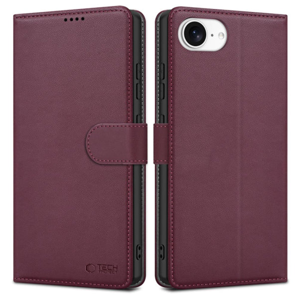 Tech-Protect Wallet Δερματίνης Μπορντό (iPhone 16e)