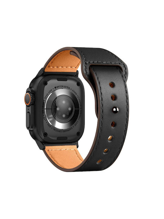 Tech-Protect Λουράκι Δερμάτινο Μαύρο (Apple Watch 38/40/41mm)