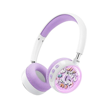 XO BE57 Ασύρματα Bluetooth Παιδικά Over Ear Ακουστικά Μωβ