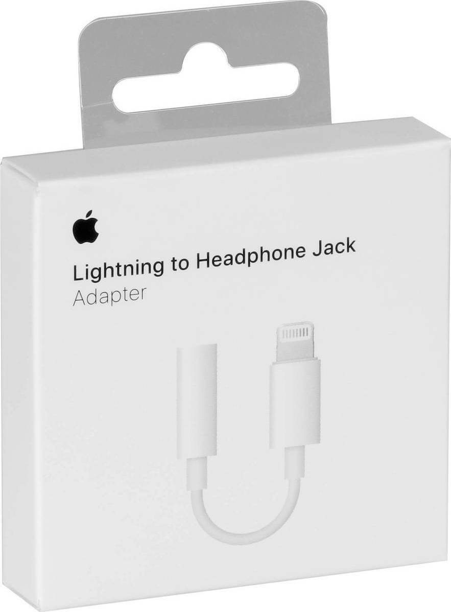 Apple Μετατροπέας Lightning male σε 3.5mm female Λευκό (MMX62AM/A)