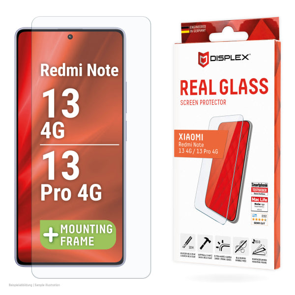 DISPLEX REAL GLASS 2D XIAOMI REDMI NOTE 13 4G / REDMI NOTE 13 PRO 4G