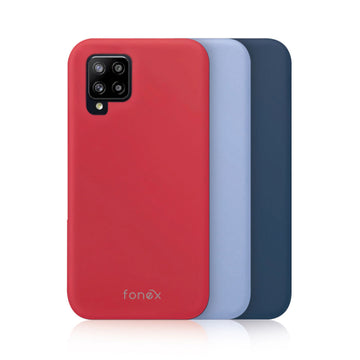 FONEX RAINBOW 3 PACK TPU CASE 0.6mm SAMSUNG A42 Light blue, Red, Blue backcover