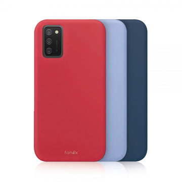 FONEX RAINBOW 3 PACK TPU CASE 0.6mm SAMSUNG A02s / A03s Light blue, Red, Blue backcover