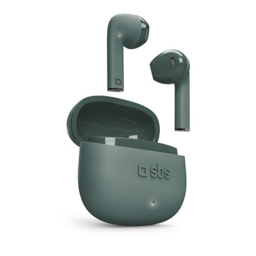 SBS One Color Earbud Bluetooth Handsfree Ακουστικά με Θήκη Φόρτισης Πράσινα