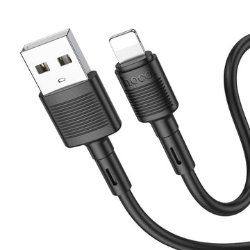 HOCO USB TO LIGHTNING DATA CABLE 1m 2.4A X83 black