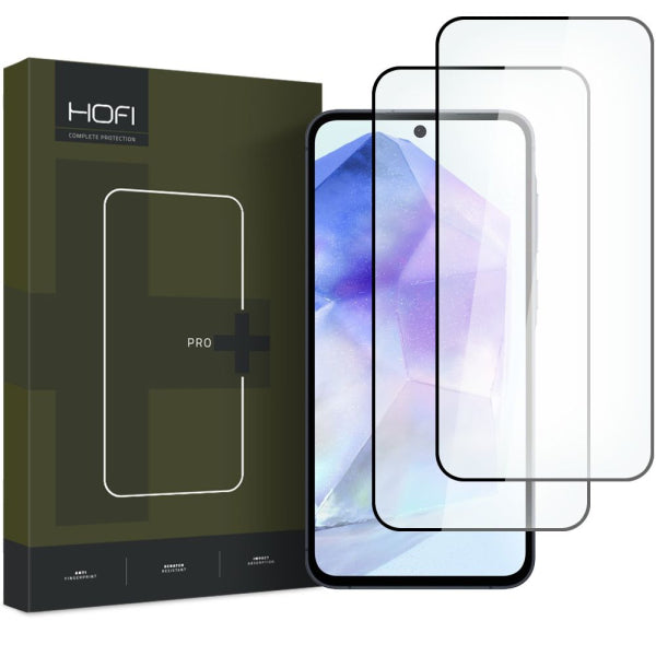 HOFI 2 PACK FULL FACE TEMPERED GLASS SAMSUNG A35 5G / A55 5G black