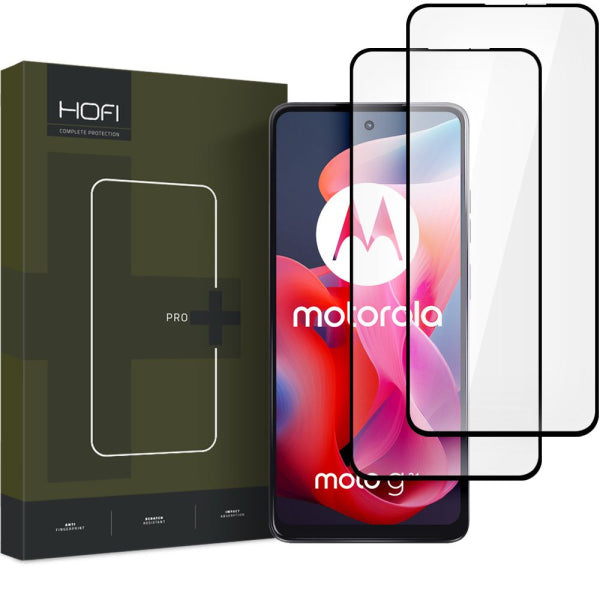 HOFI 2 PACK FULL FACE TEMPERED GLASS MOTOROLA MOTO G24 / G24 POWER / G04 black