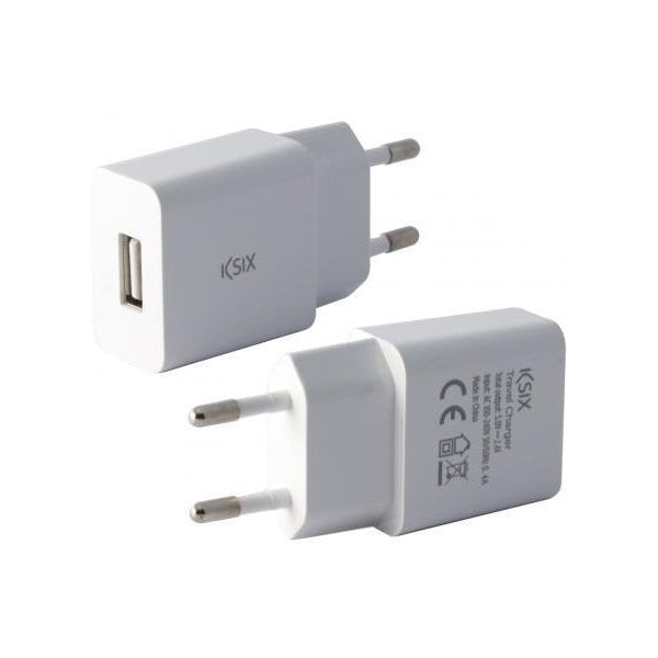 Ksix TRAVEL CHARGER USB 2.4Amp white