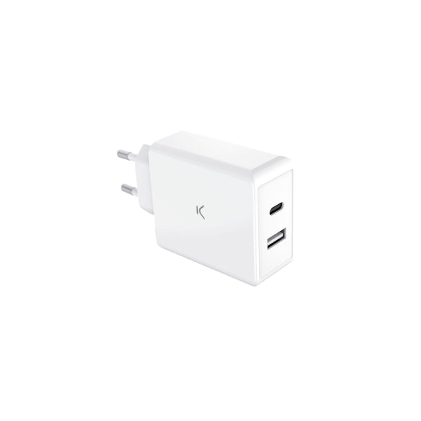 Ksix TRAVEL CHARGER 65W PD + USB GAN white