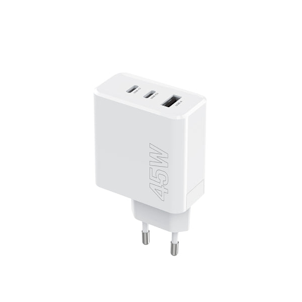 MAXLIFE TRAVEL CHARGER MXTC-07-45 USB PORT + 2 PD PORTS 45W white