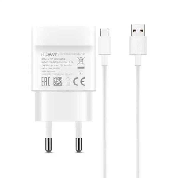 ORIGINAL HUAWEI TRAVEL CHARGER AP32 + DATA TYPE C white