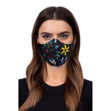 PROFILED FACE MASK FOLK 2 BLACK COLOR