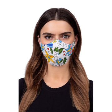 PROFILED FACE MASK FOLK 2 WHITE COLOR