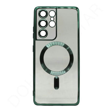 Magsafe Clear Soft Cover Case Samsung S22 Ultra Green