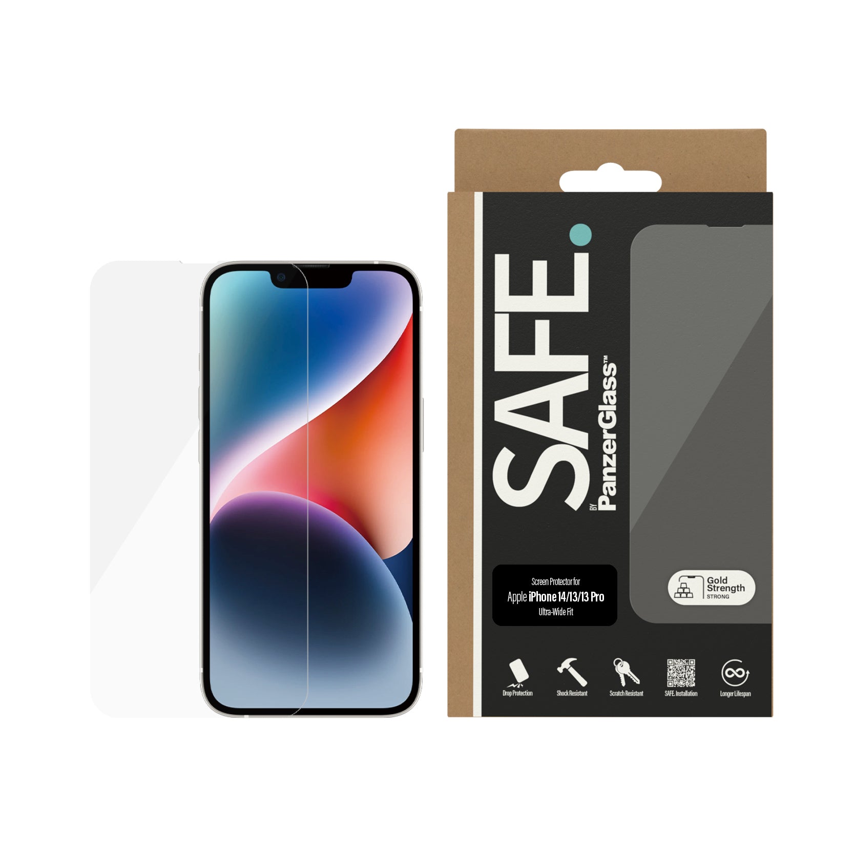 SAFE. by PanzerGlass Screen Protector Apple iPhone 14 | 13 | 13 Pro | Ultra-Wide Fit