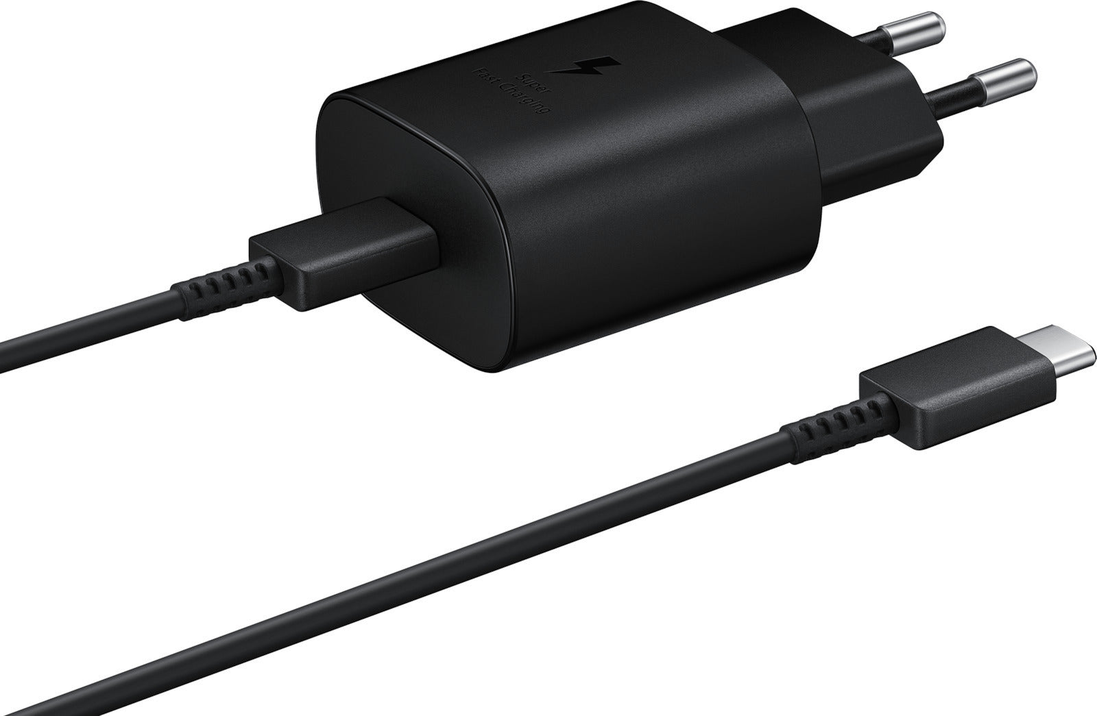 Samsung Φορτιστής με Θύρα USB-C και Καλώδιο USB-C 15W Power Delivery Μαύρος (EP-T1510X)