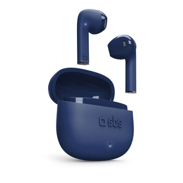 SBS One Color Earbud Bluetooth Handsfree Ακουστικά με Θήκη Φόρτισης Μπλε