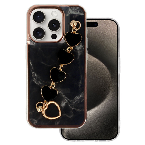 SENSO SPD CHAIN BLACK HEARTS IPHONE 15 PRO MAX black