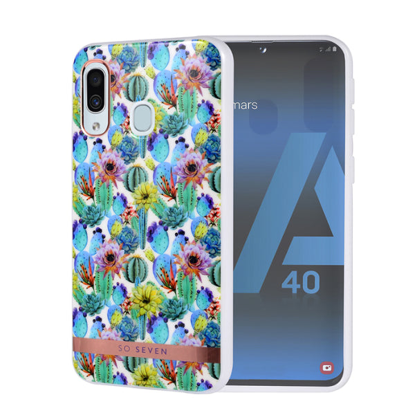 SO SEVEN MEXICO BLUE CACTUS SAMSUNG A40 backcover
