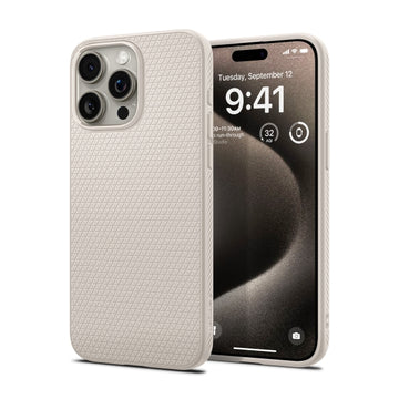 SPIGEN LIQUID AIR IPHONE 15 PRO MAX natural titanium backcover