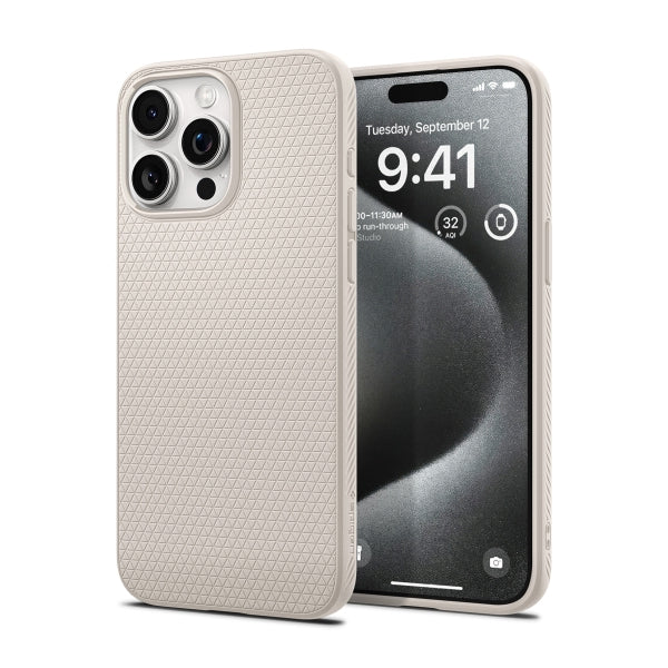 SPIGEN LIQUID AIR IPHONE 15 PRO natural titanium backcover