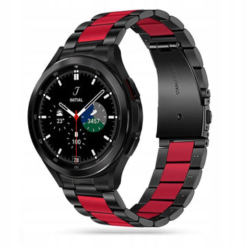 TECH-PROTECT REPLACMENT BAND STAINLESS FOR SAMSUNG WATCH 4 40 / 42 / 44 /46 MM black red
