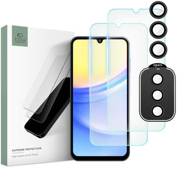 TECH-PROTECT SUPREME SET TEMPERED GLASS CAMERA + SCREEN SAMSUNG A15 4G / A15 5G