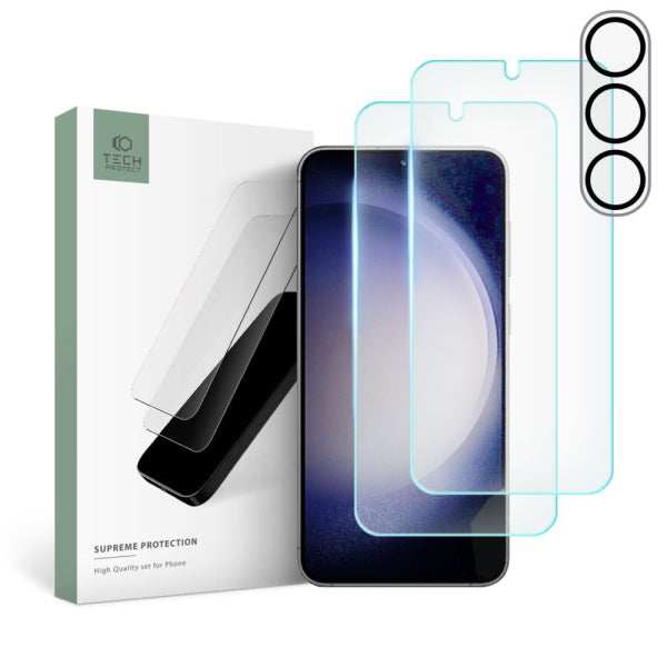 TECH-PROTECT SUPREME SET TEMPERED GLASS CAMERA + SCREEN SAMSUNG S23