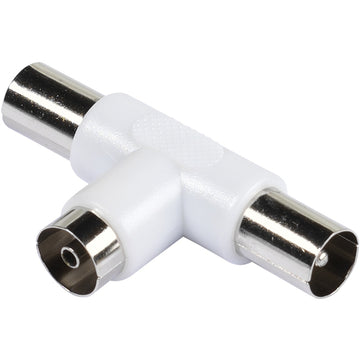 VIVANCO AERIAL SPLITTER COAX SOCKET ADAPTER 2 WAY