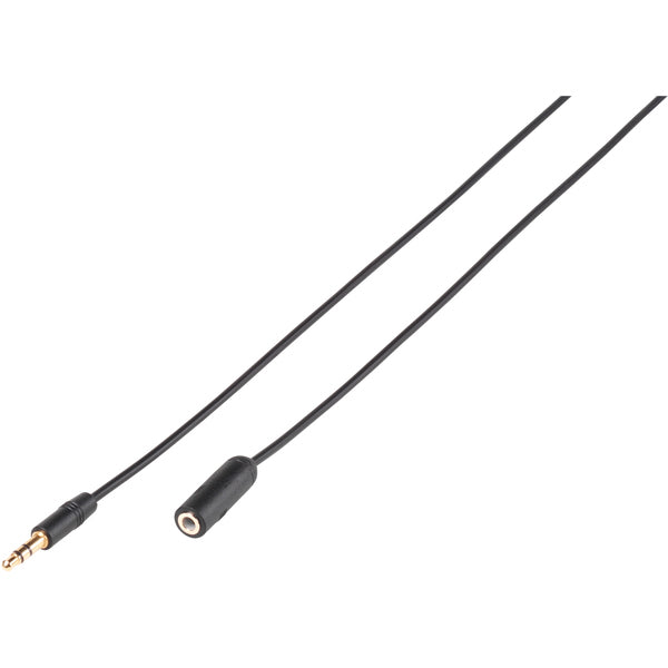 VIVANCO CABLE 3.5mm JACK TO 3.5mm FEMALE JACK 1m black