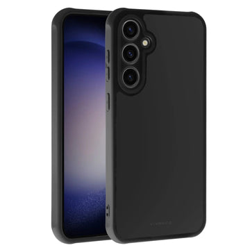 VIVANCO FROSTED COVER SAMSUNG S23 FE semi transparent/black backcover