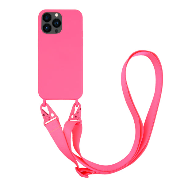 VIVANCO NECKLACE COVER IPHONE 13 PRO pink backcover