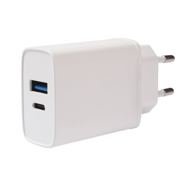 VIVANCO TRAVEL CHARGER 2 PORTS 20W PD 3.0 QC 3.0 white