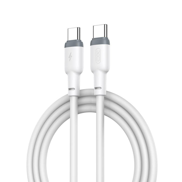 XO Nb-208b USB 3.0 Cable USB-C male - USB-C 60W Λευκό 1m (16.005.0246)