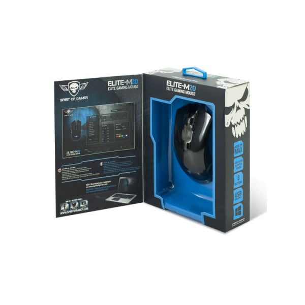 SOG ELITE M20 NEW DESIGN USB GAMING MOUSE DPI 4000 MAX.