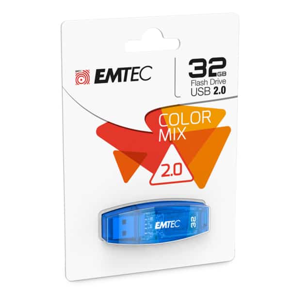 ΣΤΙΚΑΚΙ ΜΝΗΜΗΣ EMTEC 32GB USB 2.0 C410 COLOR blue.