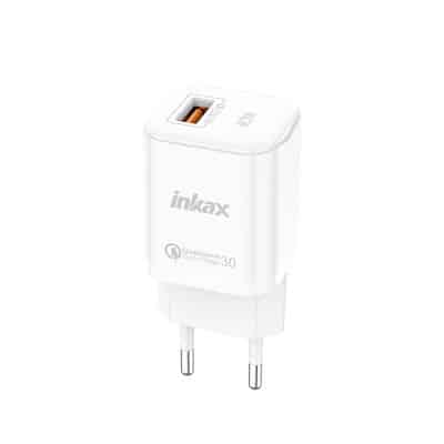 Inkax Φορτιστής ΜΕ  Καλώδιο με Θύρα USB-C Λευκός (HC-03).